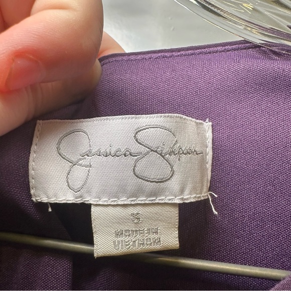 Jessica Simpson Purple Scoop Neck Slit Sleeve Aline Dress S - Picture 2 of 11